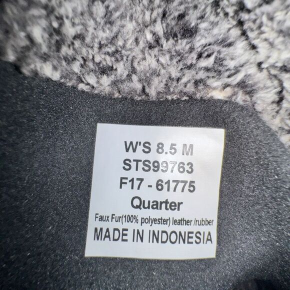 Sperry Black Syren Strait Quarter‎ Faux Fur Rubber Winter Boots Women’s 8.5 - Picture 7 of 7